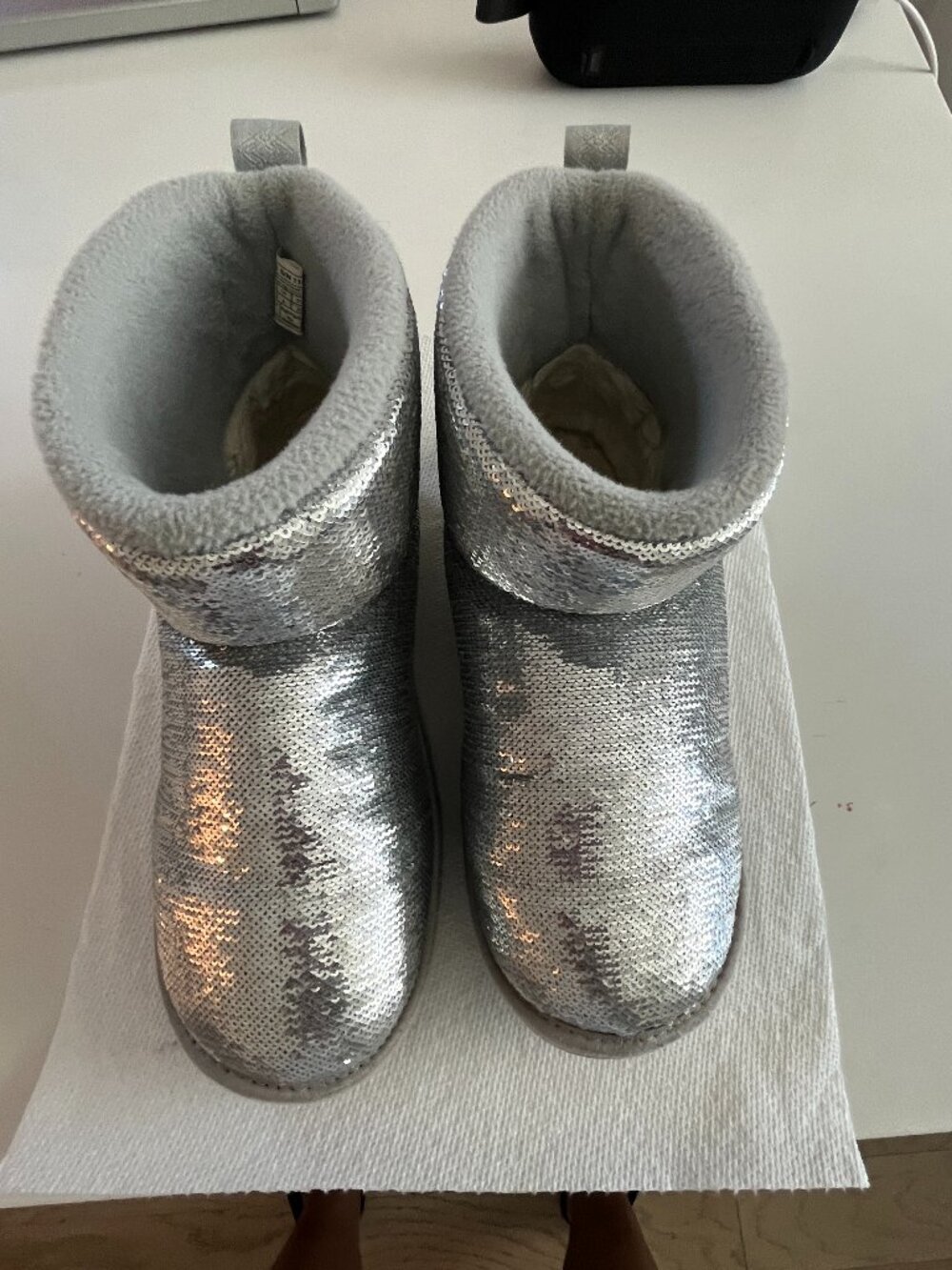 Silver Ugg Boots Size 5